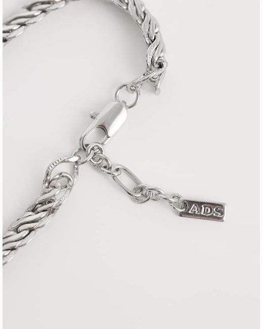 ASOS Metallic Braided Rope Chain Bracelet for men