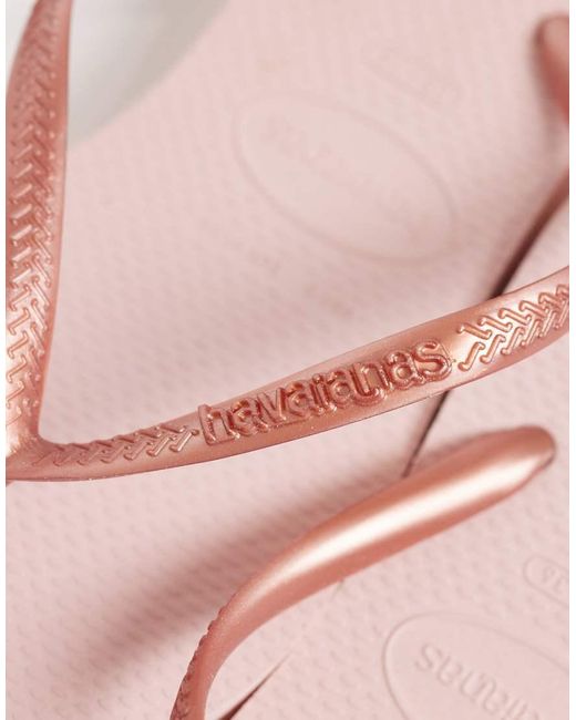 Havaianas Pink Slim Platform Flip Flops