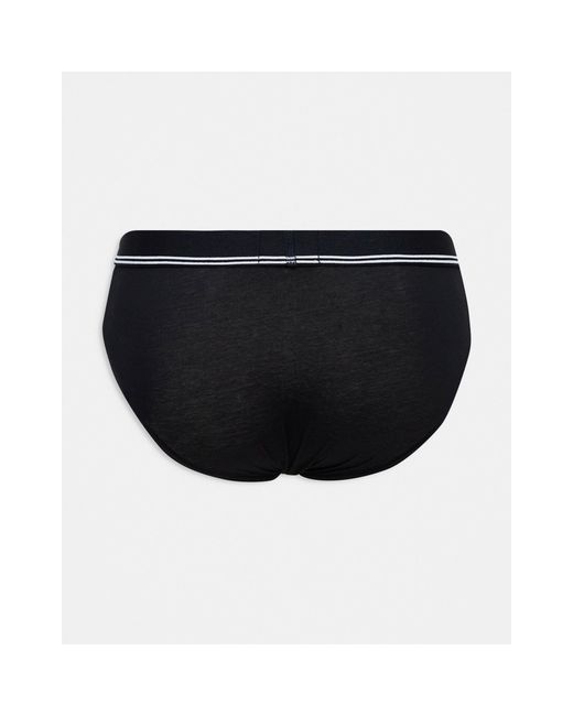 Emporio Armani Black Bodywear 3 Pack Brief With Colorful Waistbands for men