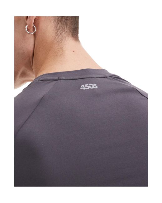 Camiseta deportiva ajustada ASOS 4505 de hombre de color Gray