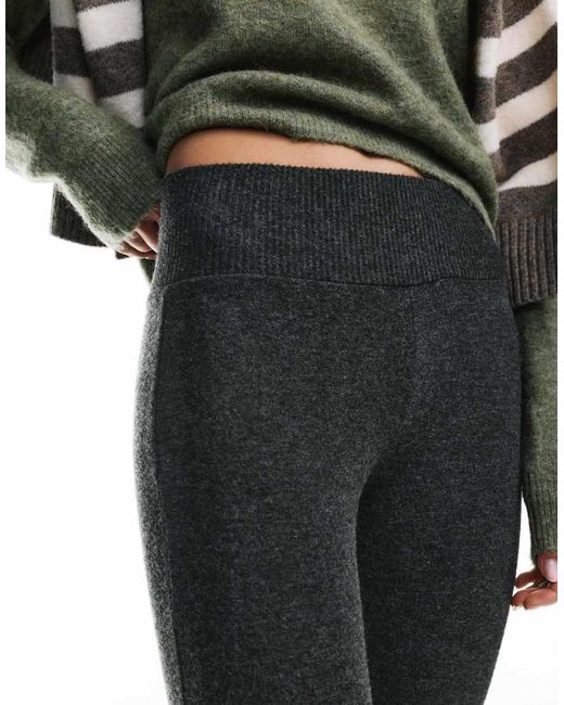 Pull&Bear Black Soft Touch Flared Trousers