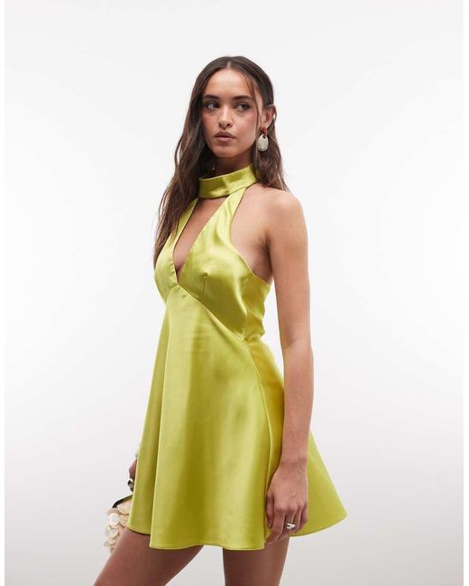 Miss Selfridge White Satin Mini Dress