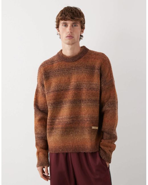 Prohibited – oversize-strickpullover in Brown für Herren
