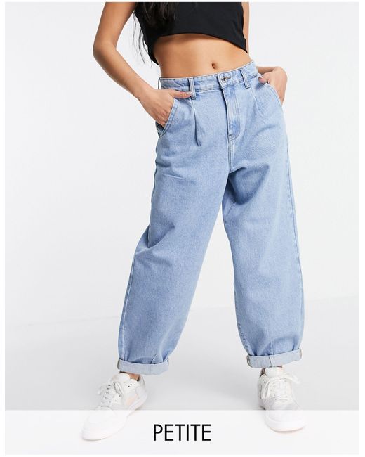 Don't Think Twice Blue Dtt Petite Grace Balloon Leg Jeans