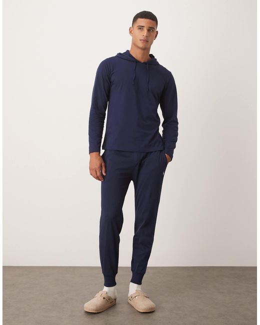 Top confort d'ensemble à capuche et manches longues avec logo Polo Ralph Lauren pour homme en coloris Blue
