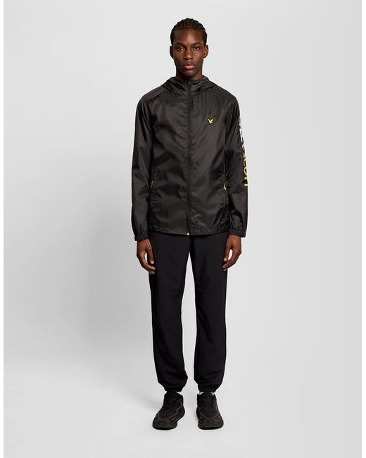 Lyle & Scott Black Light Jackets Sleeve Branded Jacket for men