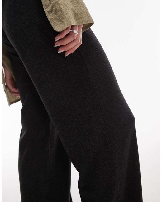 Pantalones Holgados De Punto Liso De (Parte De Un Conjunto) Mango de color Gray