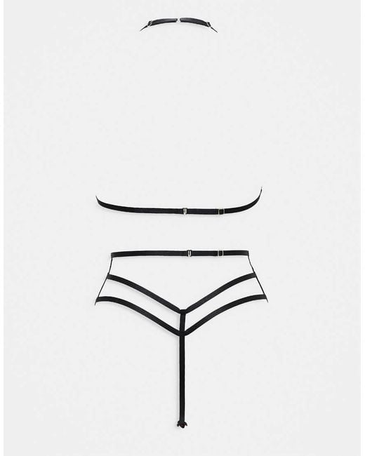 Ann Summers Black Liberty Crotchless Body