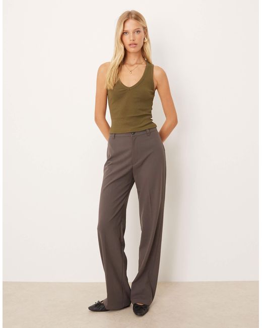 ASOS Green – geripptes trägertop