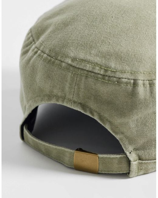 ASOS Green Washed Utility Cap for men