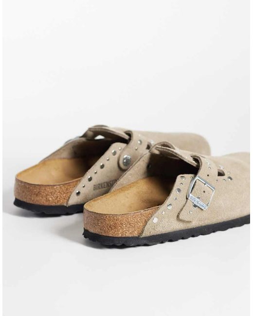 Birkenstock Natural Boston Rivet Clogs