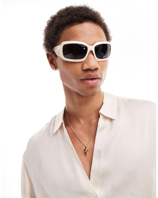 ASOS White Square Sunglasses for men