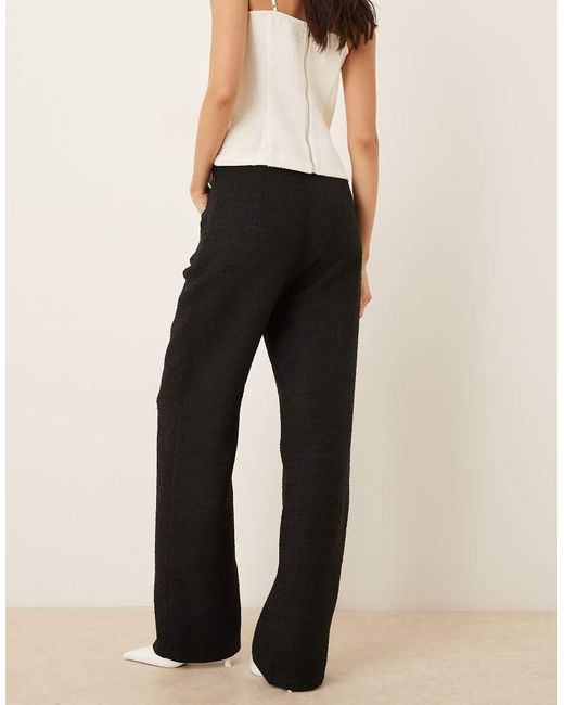 Sister Jane Natural Dream Showgirls Tweed Pearl Pocket Detail Wide Leg Trouser Co-ord