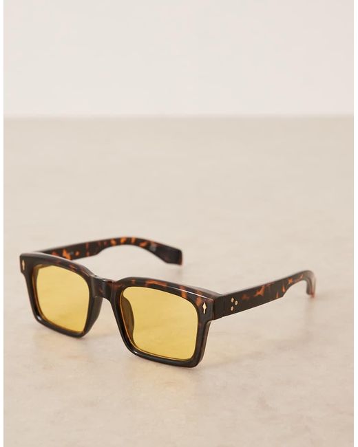 ASOS Black Square Sunglasses for men