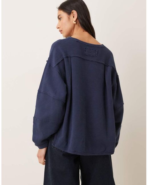 Free People Blue Total Eclipse Tee