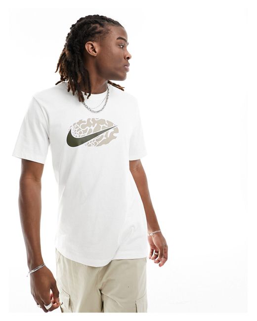 Nike White Swoosh Logo T-shirt for men