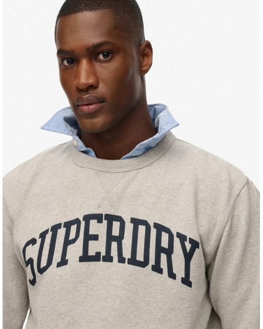 Superdry – athletic essentials – sweatshirt in Gray für Herren