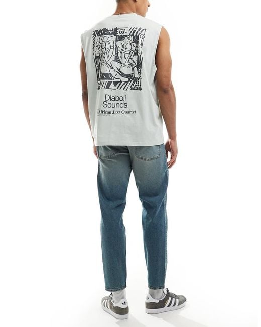 Jeans Affusolati Lavaggio Chiaro Con Tinta di ASOS in Blue da Uomo
