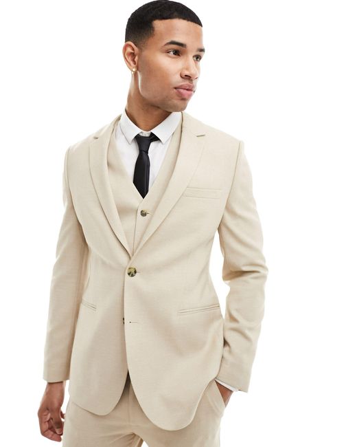 Wedding - veste ASOS pour homme en coloris White