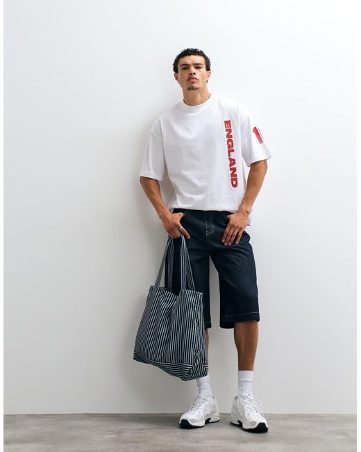 ASOS White Oversized T-shirt With England Graphic for men