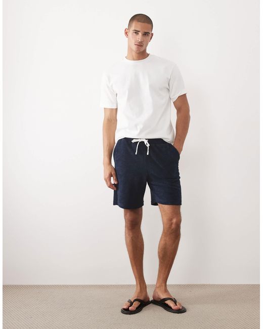 Short oversize en jersey texturé ASOS pour homme en coloris White