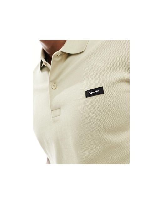 Calvin Klein Natural Stretch Pique Slim Button Polo Shirt for men