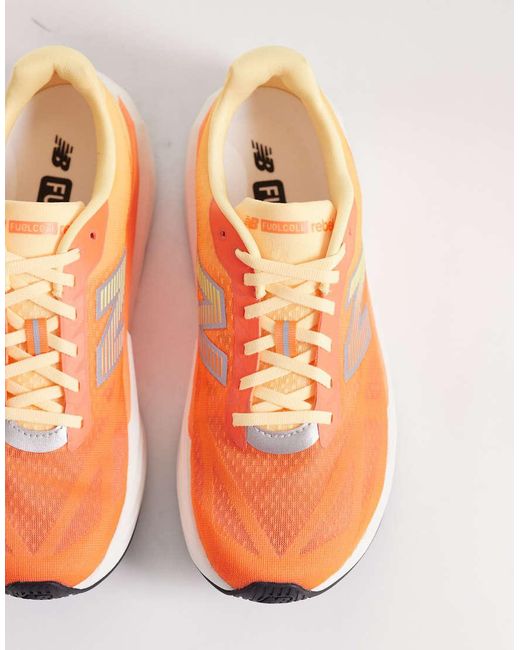 New Balance Gray Fuelcell Rebel V5 Mens Running Trainers for men
