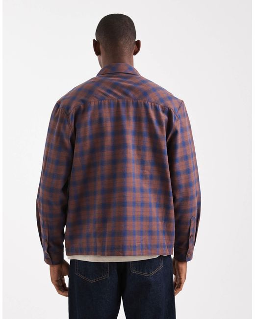 Surchemise avec poches - marron à carreaux ASOS pour homme en coloris Purple