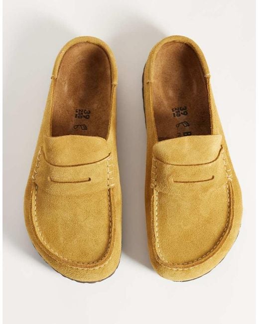 Birkenstock Yellow Unisex Naples Suede Clogs