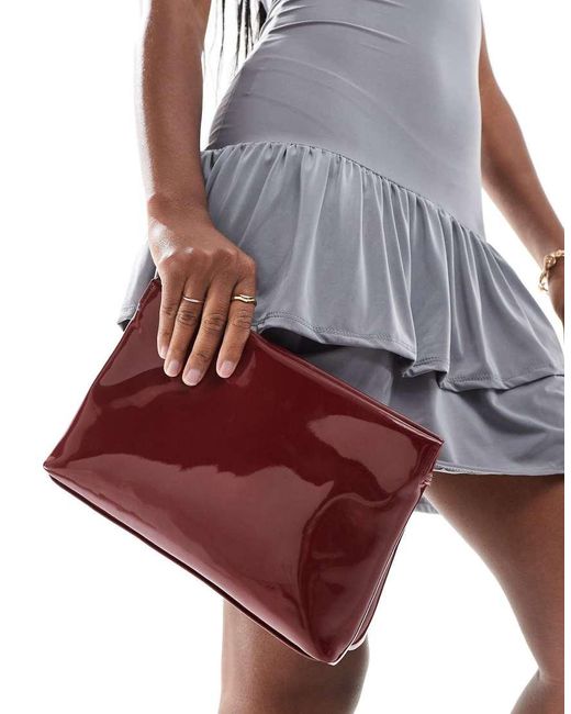 ASOS Brown Zip Top Clutch