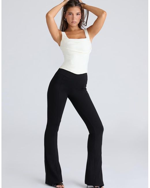 House Of Cb White The Drape Neck Ivory Corset Top