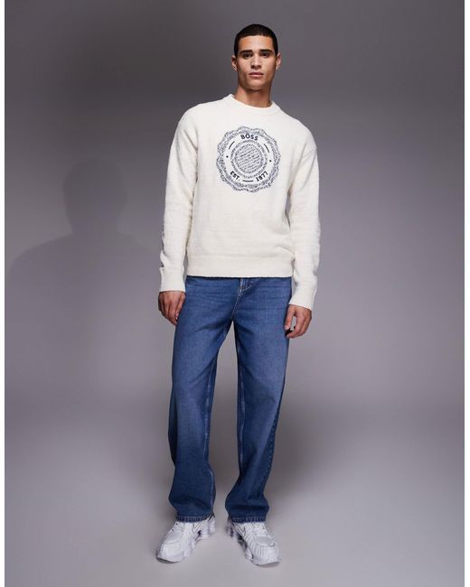 Kerbert - pull ras Boss pour homme en coloris Gray
