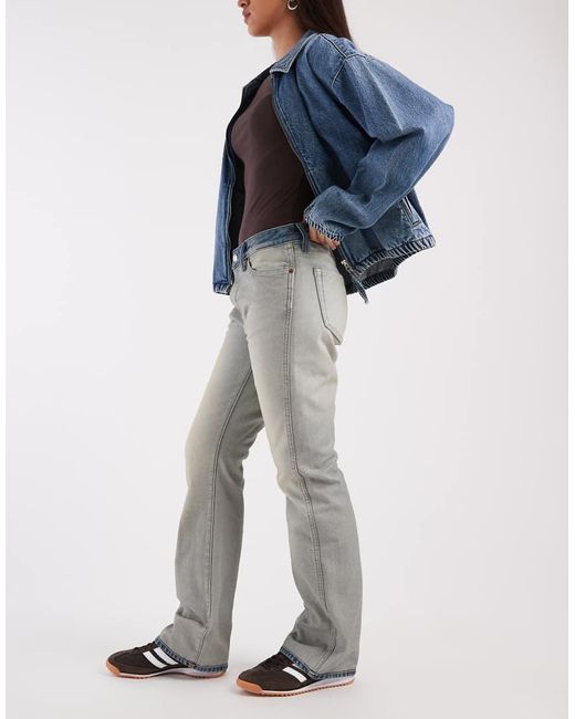 Calvin Klein Blue Cotton Bootcut Jeans With Contrast Waistband