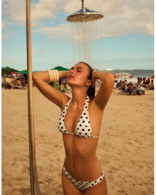 Bershka Brown Polka Dot Bikini Briefs