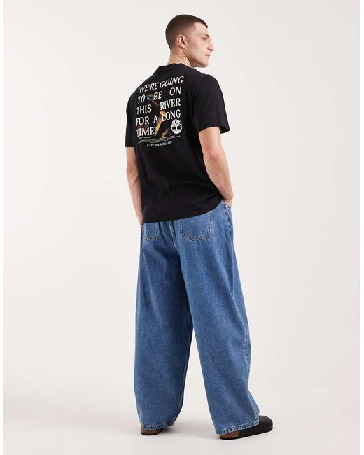 Timberland Black Slogan Tee for men