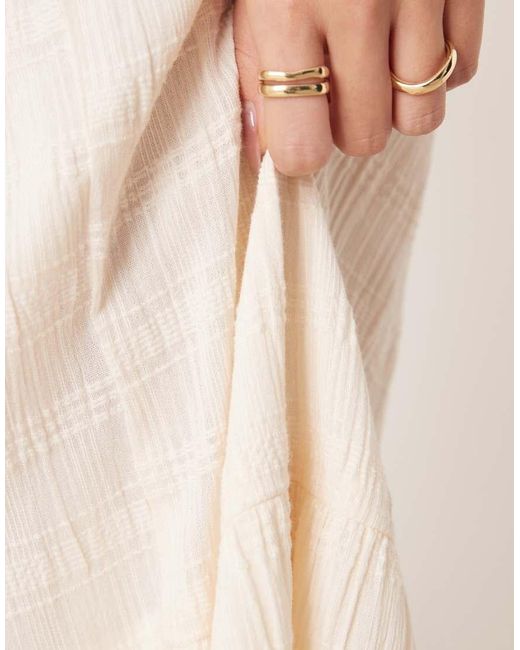 esmé studios Natural Tiered Maxi Beach Skirt