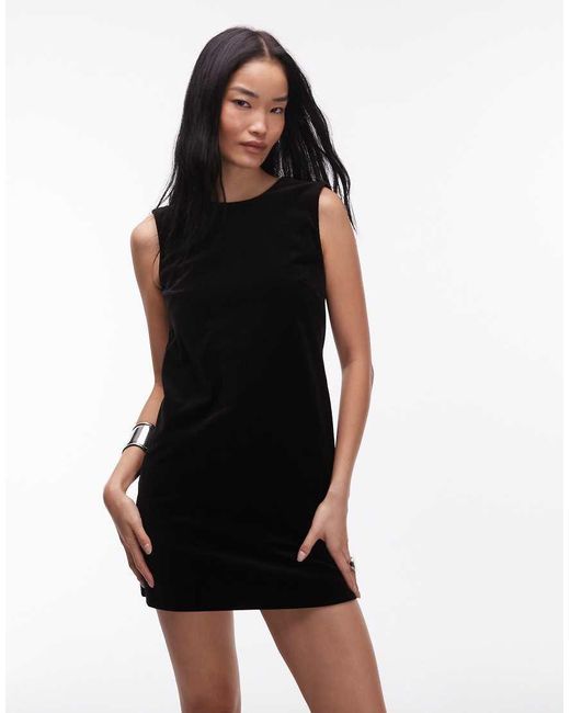 & Other Stories White Velvet Mini Dress With Low V-back
