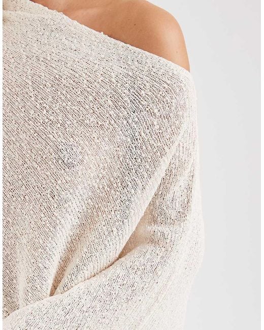 ASOS White Knitted Slub Cape