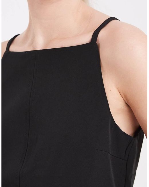 Vero Moda Black Cami Strap Racer Fitted Mini Dress