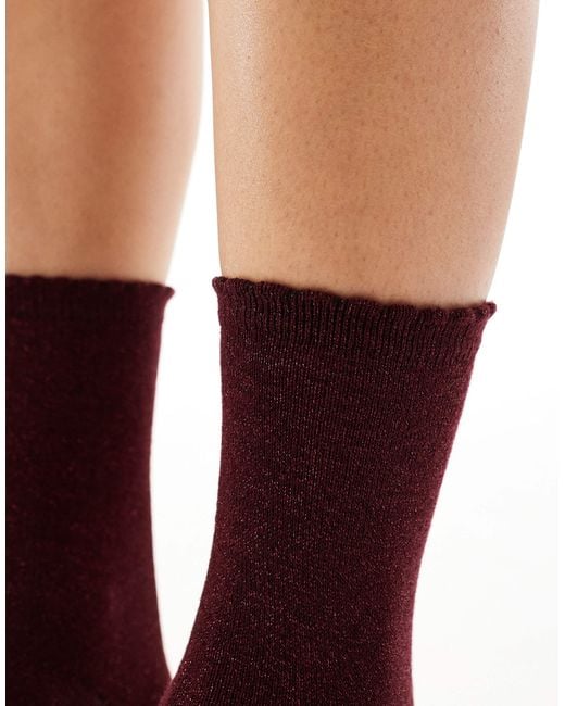 Pieces Red Glitter Socks