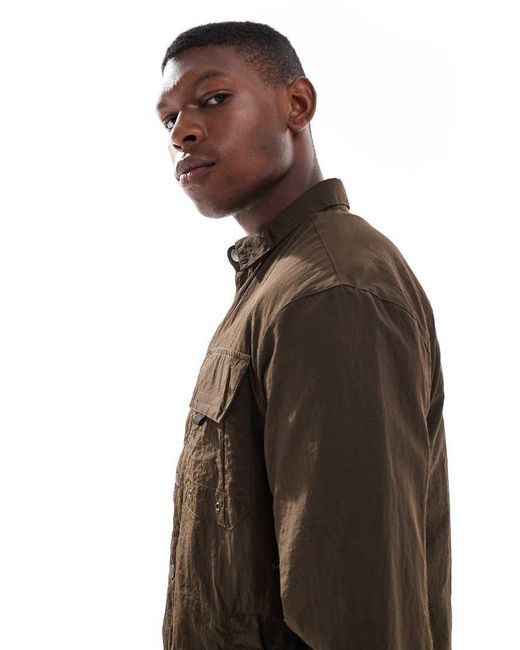 Brave Soul Brown Lightweight Shacket for men