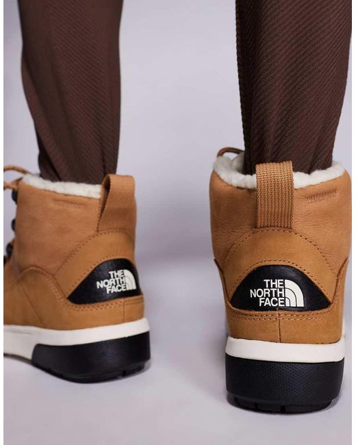 The North Face Brown Sierra Mid Fleece Lined Hiking Boots