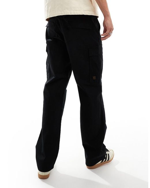 Only & Sons Black Loose Fit Cargo Trouser for men