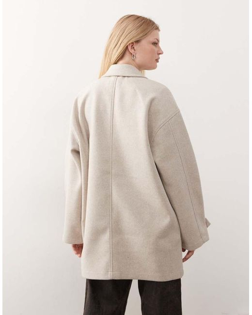 Noisy May Natural Oversized Slouchy Blazer Jacket