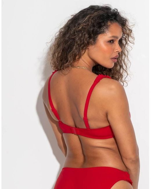 Pour Moi Red Ocean Breeze Non Padded Bikini Top