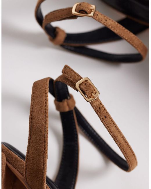 SEQWL Natural Block Heeled Sandal