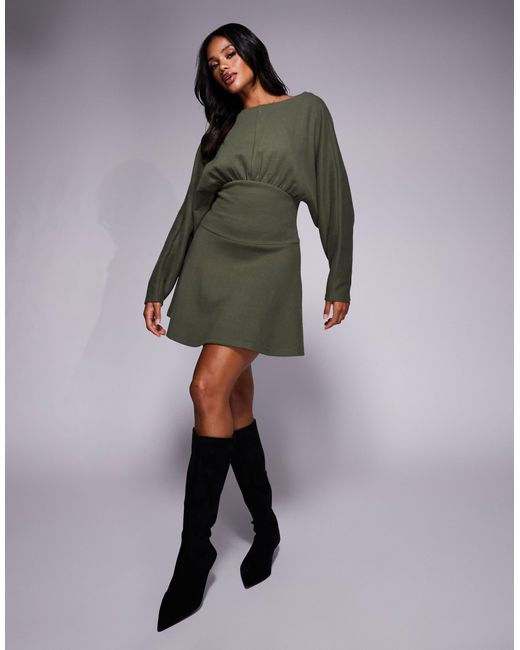 ASOS Green – superweiches blouson-minikleid