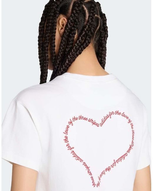 Adidas Originals White Embroidery Pack Loose Graphic T-shirt