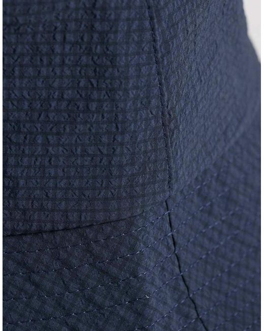 ASOS Blue Ripstop Bucket Hat for men