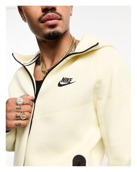 Nike Tech Fleece Hoodie Met Ritssluiting in het White voor heren